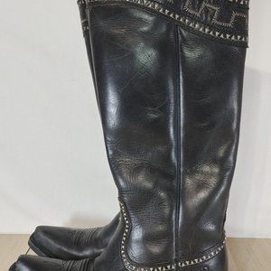 Ariat 10011938 Sahara Old West Leather Tall Cowboy Zip Boot Womens